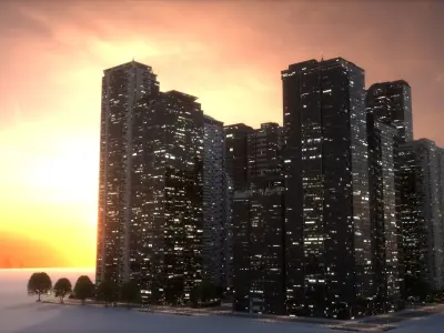 City Block Type B14 3D model