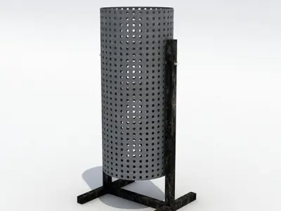 Street trash can - 10 3D model