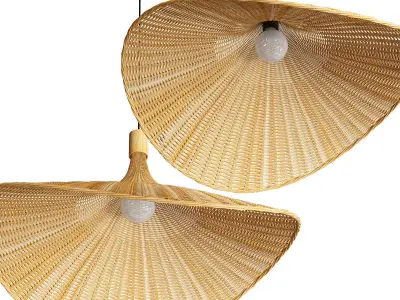 Rattan Chandelier 3D model
