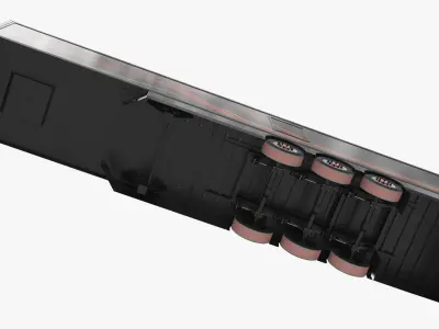  Enclosed Transport Semi-Trailer Black 