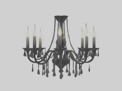 Eeriechandeliermode 1 Low-poly 3D model