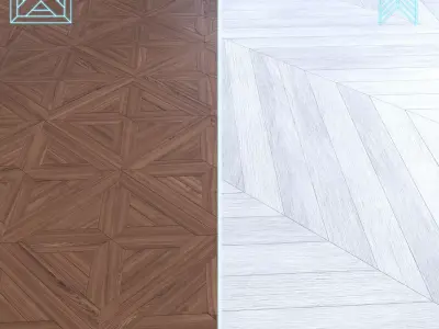 Parquet - Laminate - Wooden floor 2 in 1 Low-poly 3D model 67