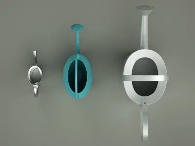 watering cans - set of 3 3D model