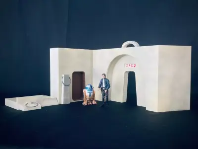 Mos Eisley Cantina Entrance Exterior Diorama 3D print model