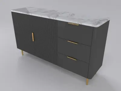 Buffet 3 drawers and 2 doors 3D model
