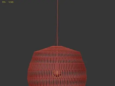 bamboo lamp 21 3D model