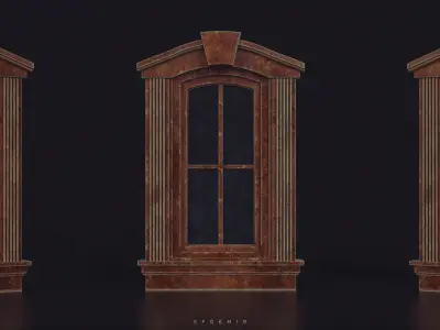 Medieval Window Low-poly 3D model
