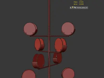 Chandelier Rooma lamp 02 3D model