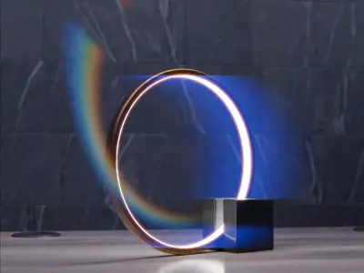 Simple Circular Led Lamp Free low-poly 3D model