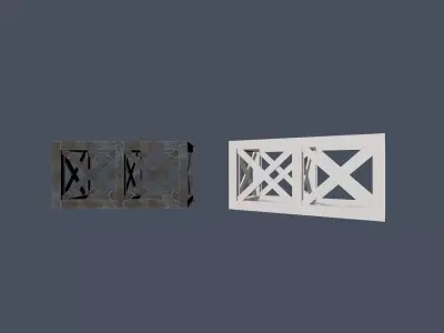 Fences city assets for game Low-poly 3D model
