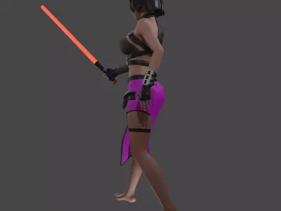 Cute Sith Girl 3D print model