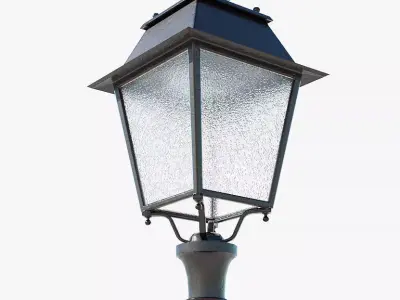 Paris street light Low-poly 3D model
