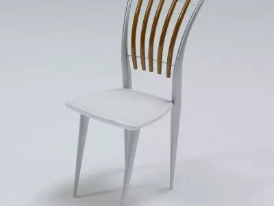 White Chair 01 3D model