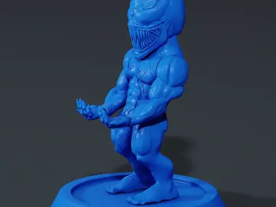 Venom Chibi Smartphone stand 3d print ready  3D print model