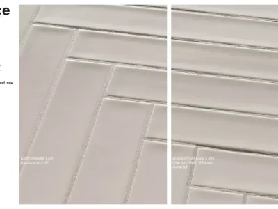 Elongated Subway Tile in Herringbone Layout Texture