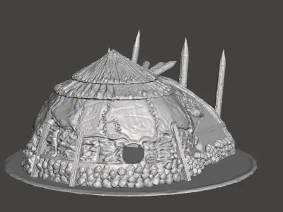 Orc hut 3D print model