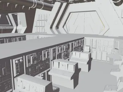 Imperial Star Destroyer Command Bridge 3D model