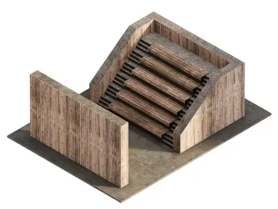 Open air cinema 3D model