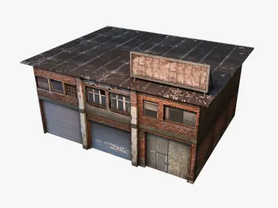 House Geto Construct Low Poly Low-poly 3D model