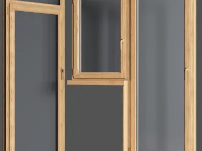 set plastic windows 3D model