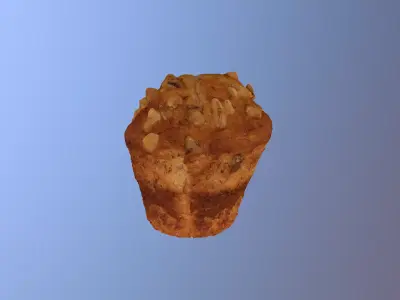 Banana Nut Muffin 3D model
