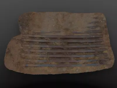 Cattle Guard Road 3D Model Asset - 16K Textures Low-poly 3D model