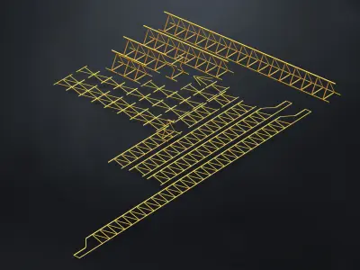 150 SUBD Scifi Architectural Kitbash elements Vol 3 3D model