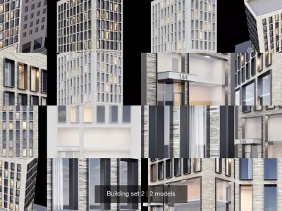 Building set 2 3D Model Pack