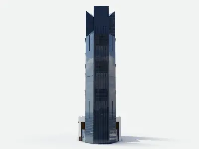 palm towers Qatar doha Low-poly 3D model