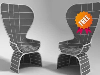 Crinoline C5P Armchair BeB Italia Free 3D model