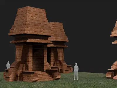 Gapura Gate Low-poly 3D model