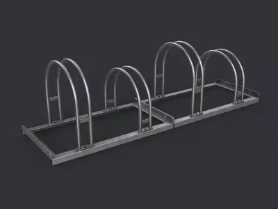 Bike Rack 3 PBR Game Ready Low-poly 3D model