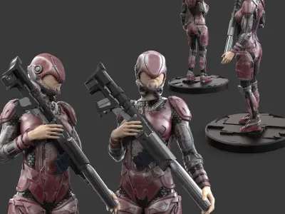 RX-15 Scifi Troop Character 3D print model