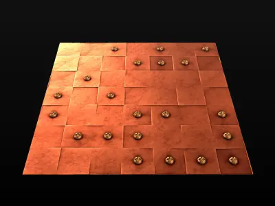 10 Seamless Metal Panels and Grids PBR Materials - Set 1 Texture