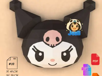 Demony Head Wall 3D print model