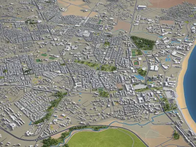 Agadir  Low-poly 3D model