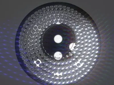 Spiral Crystal Chandelier Low-poly 3D model