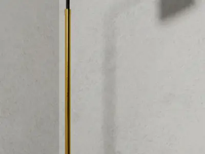 Cylinder task floor lamp 3D model Free 3D model
