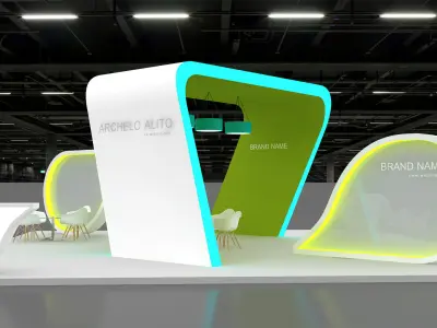exhibition booth stand 3d model tradeshow 3D 3D model