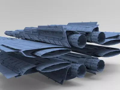 Alien Ship pyramid Ship Stargate 3 3D model