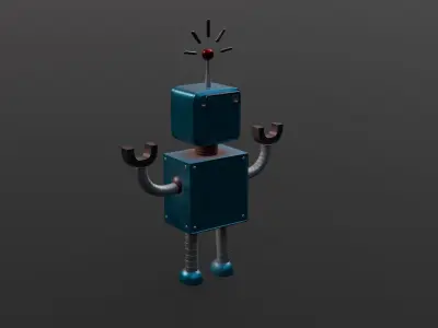 Robot Friend Low-poly 3D model