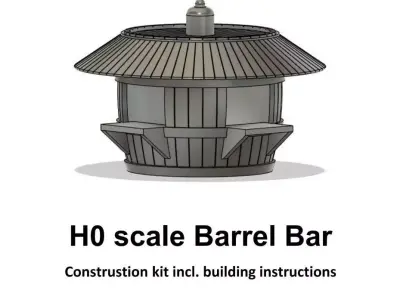 Barrel Bar - H0 Scale 3D print model