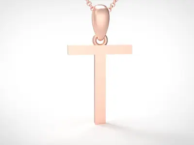 Model 620 Classic Initial Light T Letter 3D print model