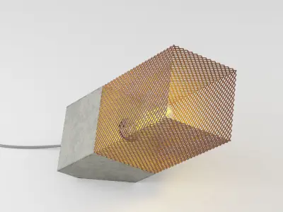 Concrete table light 3D model
