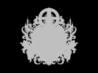 Baroque Jesus Chalice 3D Relief Model Christian Pendant STL 3D print model