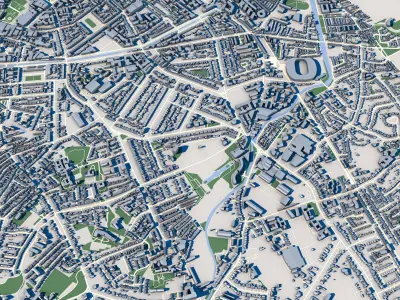 Dublin City Ireland 3D model