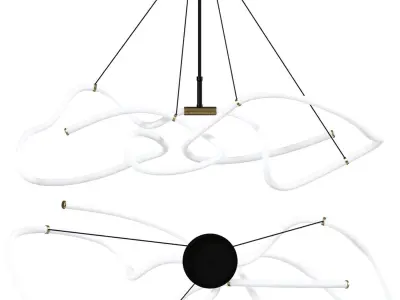 Ghost Chandelier Mini Neon 3D model