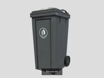 Recycling bins 3D Model Pack