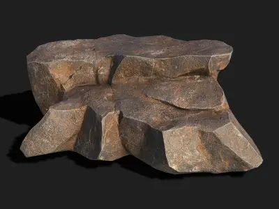 Mountain Rock 01 Low-poly 3D model