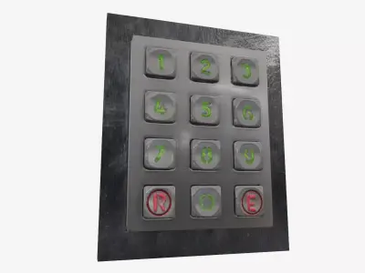 New keypad for locking doors Low-poly 3D model